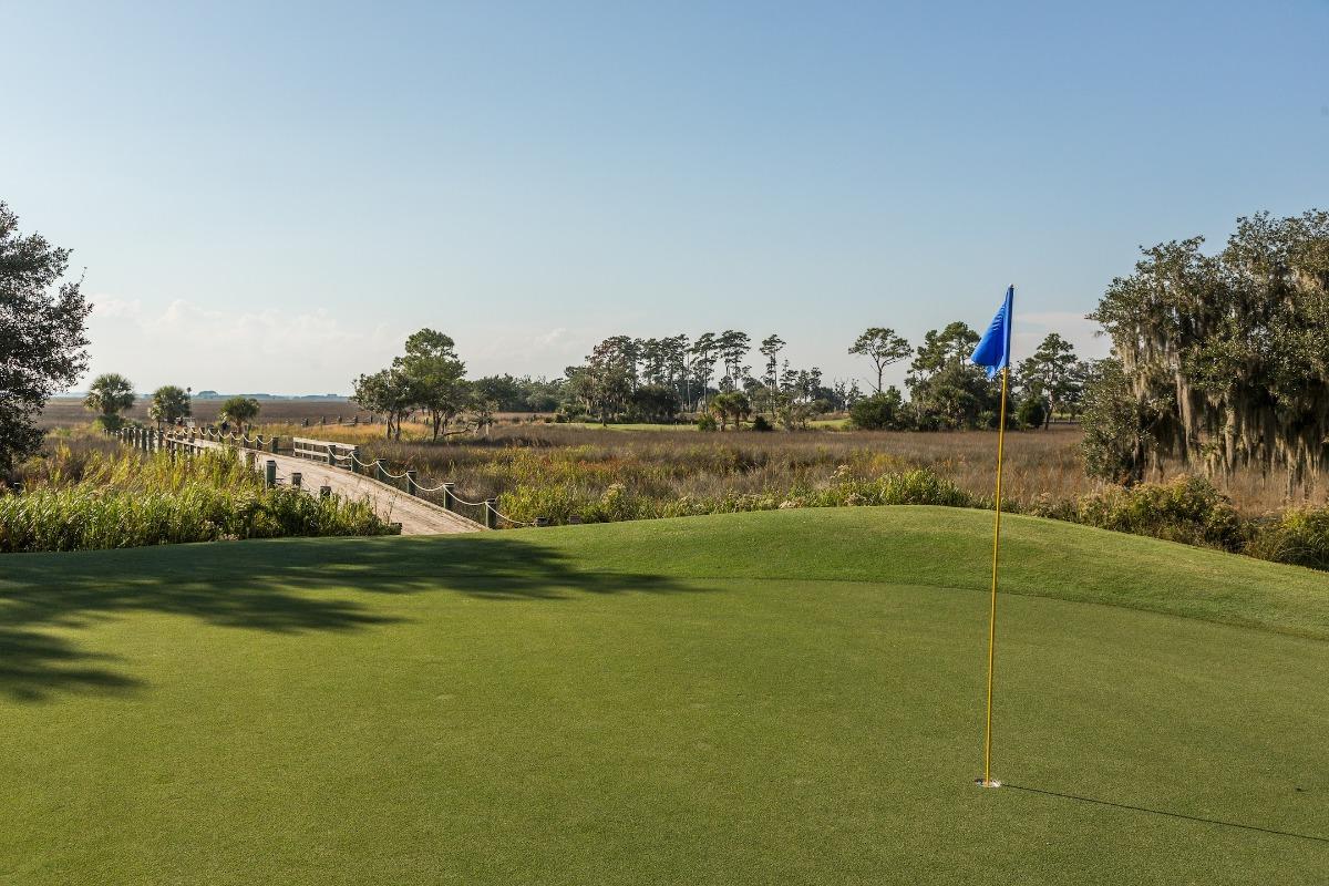 golf hole near a natural area