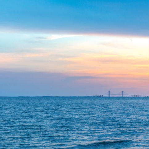 Golden Isles sunset over the Georgia coast